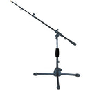 QuikLok A-341 Short Tripod Microphone Stand with Telescoping Boom - Measures 16.5 to 19.25" (41.9 to 48.9cm)
