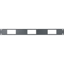 Middle Atlantic DECP-1x3 Decora 1U Panel for (3) Decora Device