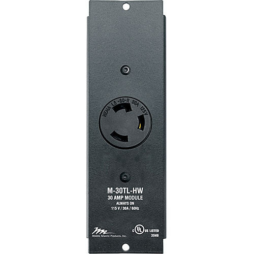 Middle Atlantic M-30TL-HW 30A Hard-Wired Switchable Power Module with (1) Circuit