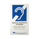 Williams AV IDP008 - ADA Wall Plaque for Hearing Assistance
