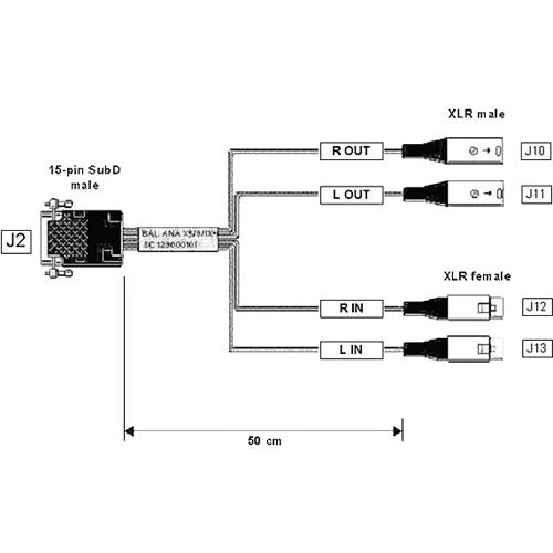 Digigram Cable - VX222HR Balanced Analog I/O Replacement Cable