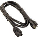 Pro Co Sound E-Cord Standard Power Extension Cord (12 AWG, Black, 6')