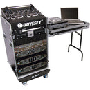 Odyssey FZ1116WDLX Flight Zone ATA DLX Combo Rack Case (Black and Chrome)