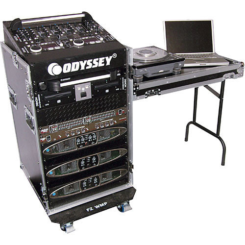 Odyssey FZ1116WDLX Flight Zone ATA DLX Combo Rack Case (Black and Chrome)