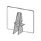 Lineco Double-Wing Easel Back (18", Gray, 75-Pack)