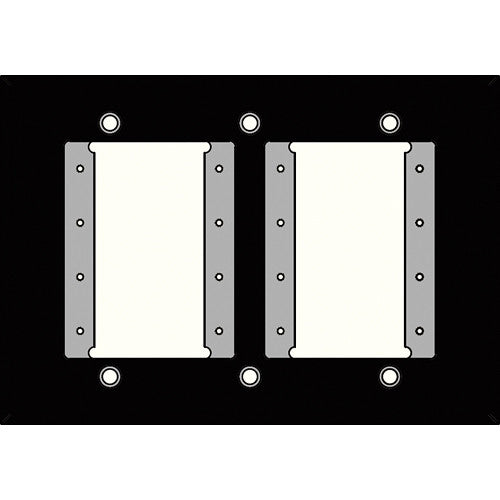 FSR IPS-WP1T-BLK 3 Gang Wall Plate (Black)