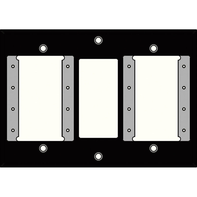 FSR IPS-WP2T-BLK 3 Gang Wall Plate (Black)