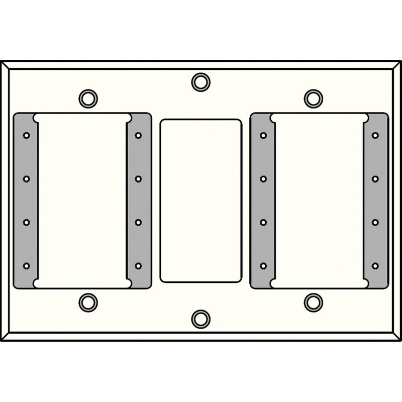 FSR IPS-WP2T-WHT 3 Gang Wall Plate (White)