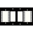 FSR IPS-WP2Q-BLK 4 Gang Wall Plate (Black)
