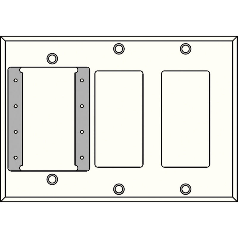 FSR IPS-WP3T-WHT 3 Gang Wall Plate (White)