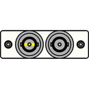FSR IPS-V120S-WHT BNC (Y/W) to BNC Bulkhead Insert Plate (White)