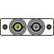 FSR IPS-V120S-WHT BNC (Y/W) to BNC Bulkhead Insert Plate (White)