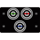 FSR IPS-V130D-BLK BNC (R/G/B) to BNC Bulkhead Insert Plate (Black)