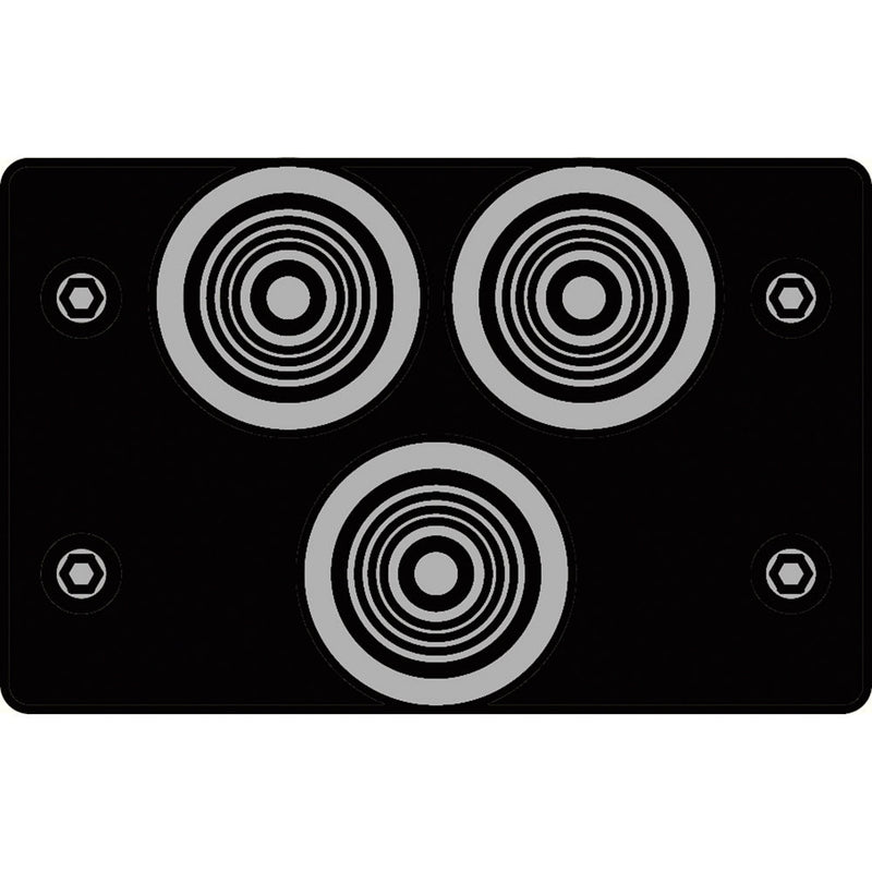 FSR IPS-V231D-BLK RCA (GRN/BLU/RED) to BNC Bulkhead Insert Plate (Black)