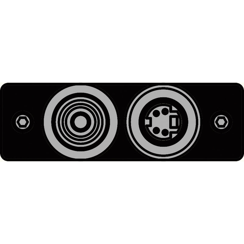 FSR IPS-V921S-BLK RCA (YEL) to BNC-S-Video to S-Video Insert Plate (Black)