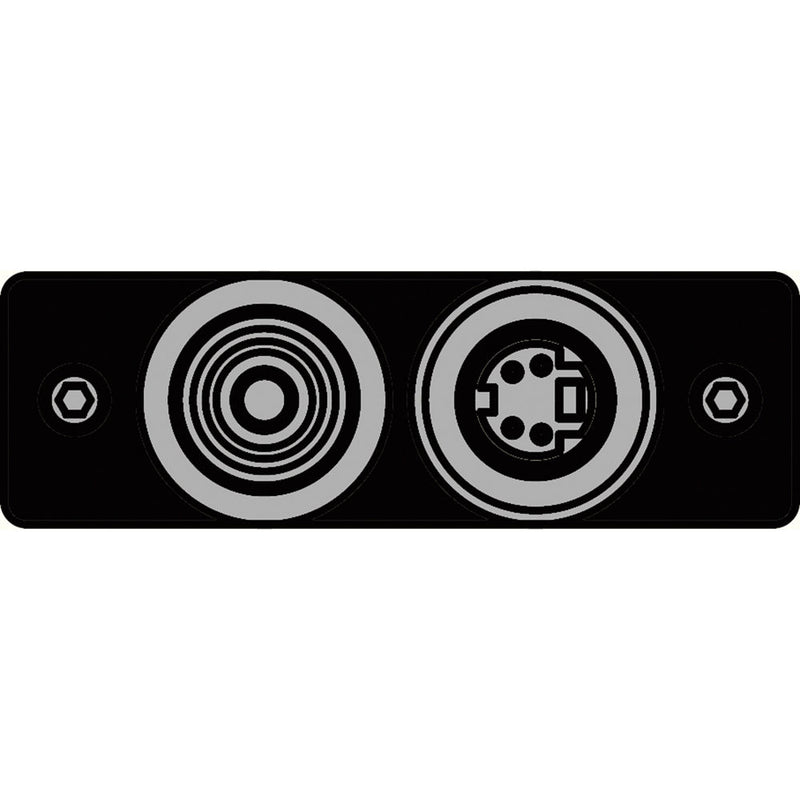 FSR IPS-V921S-BLK RCA (YEL) to BNC-S-Video to S-Video Insert Plate (Black)