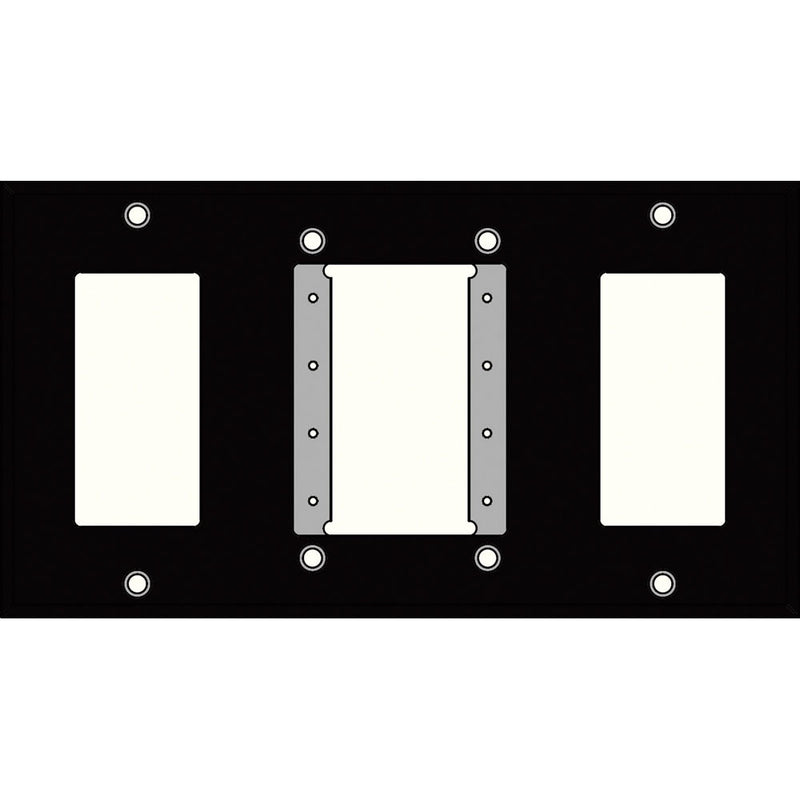 FSR IPS-WP4Q-BLK 4 Gang Wall Plate (Black)