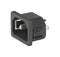 SCHURTER 3-145-176 IEC Power Connector, IP30, IEC C18 Inlet, 10 A, 250 VAC, Quick Connect, Snap-In, 6102-5 Series