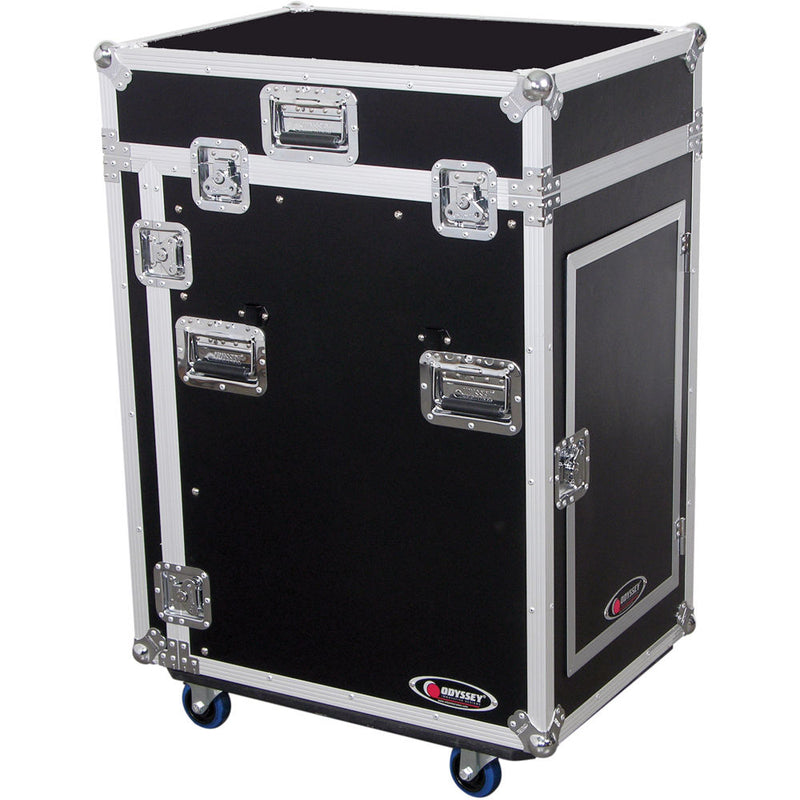 Odyssey FZ1316WDLX Flight Zone ATA DLX Combo Rack Case (Black and Chrome)