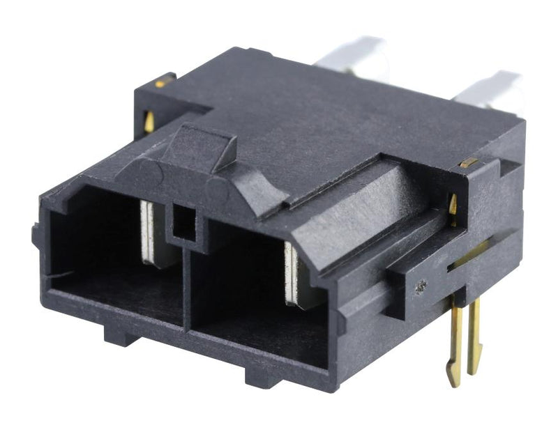 MOLEX 42820-2224 Pin Header, Power, Wire-to-Board, 10 mm, 1 Rows, 2 Contacts, Through Hole Right Angle