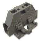WAGO 261-301 DIN Rail Mount Terminal Block, with fixing flange, 2 Ways, 28 AWG, 14 AWG, 2.5 mm², Clamp, 24 A