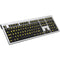 Logickeyboard XLPrint PC Slim Line Keyboard with Large Print (Yellow on Black)