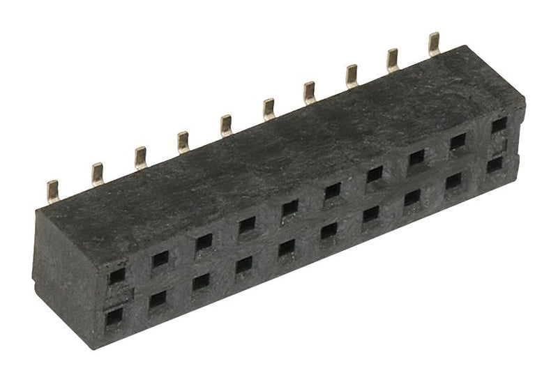 MOLEX 79109-1009 PCB Receptacle, Board-to-Board, 2 mm, 2 Rows, 20 Contacts, Surface Mount, Milli-Grid 79109 Series
