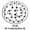 ITT CANNON KPSE06E16-26SW Circular Connector, KPS Series, MIL-DTL-26482 Series I, Straight Plug, 26 Contacts, Crimp Socket