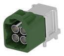TE CONNECTIVITY 2474520-5 RF / Coaxial Connector, 4Port, Green, Mini FAKRA Coaxial, Right Angle Plug