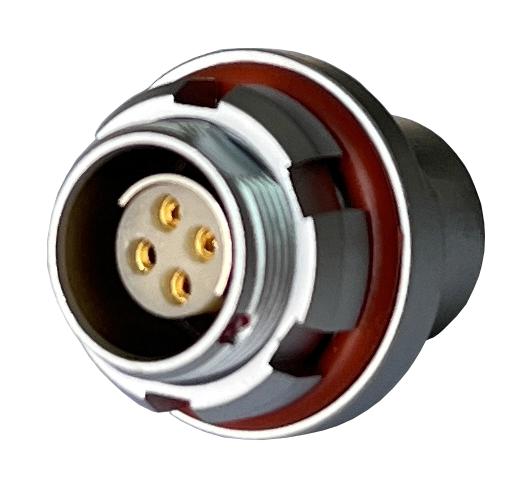 MULTICOMP PRO MCP-M0RS104S-IP68 Circular Connector, MP IP68 Metal Push Pull Series, Panel Mount Receptacle, 4 Contacts