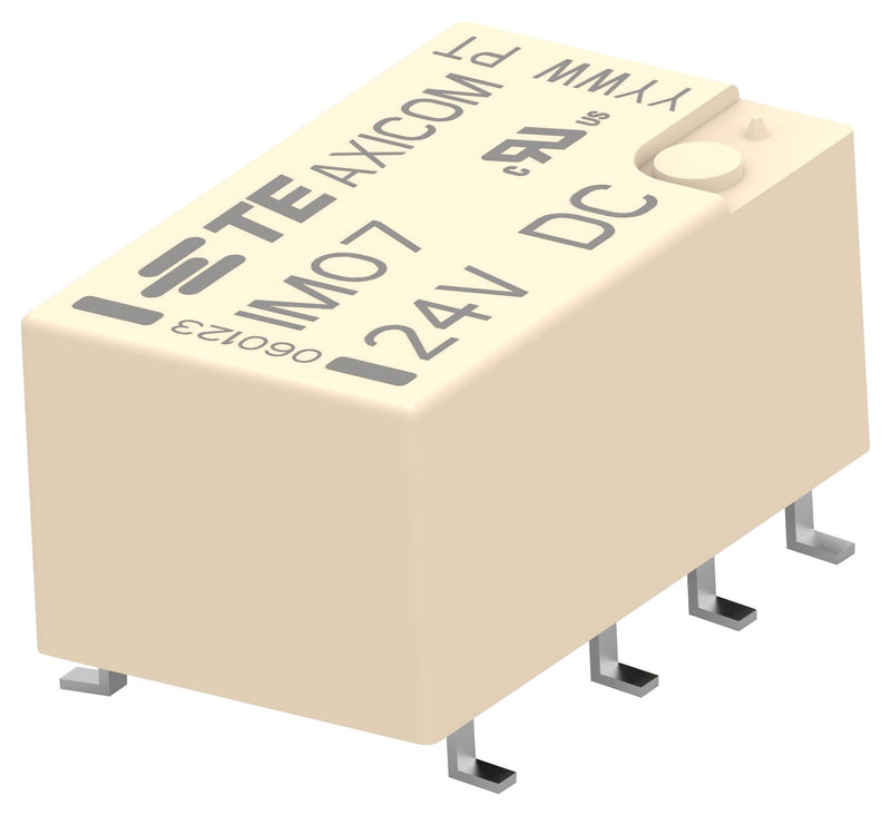 AXICOM - TE CONNECTIVITY IM07SR Signal Relay, 24 VDC, DPDT, 2 A, IM Series, SMD, Non Latching