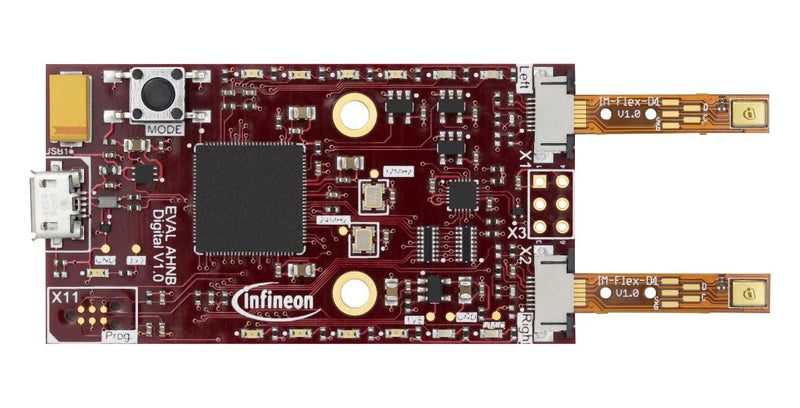 INFINEON EVALAHNBDIGITALV01TOBO1 Evaluation Board, IM72D128V01, MEMS Microphone, Audiohub Nano, Microphone Flex Kit, Micro-USB Cable SP005955184