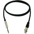 Pro Co Sound Ameriquad Balanced 1/4" Male to XLR Female Patch Cable - 3'