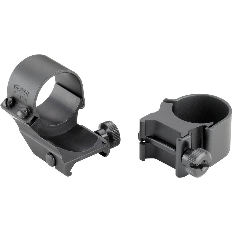 Weaver Detachable High Extension Top Mount Rings (Matte Black, 1")