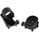 Weaver Detachable Extra High Extension Top Mount Rings (Matte Black, 1")