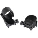Weaver Detachable High Dual Extension Top Mount Rings (Gloss Black, 1")