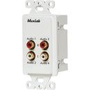 MuxLab Quad Audio Balun + Audio Wall Plate Balun Kit