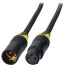 Laird Digital Cinema 24V DC Power Cable XLR 3-Pin Male to 3-Pin Female 7 ft