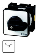 EATON MOELLER T0-3-8222/E Rotary Switch, Changeover, 2 Position, 3 Pole, 90 &deg;, 20 A, 690 V, T0 Series