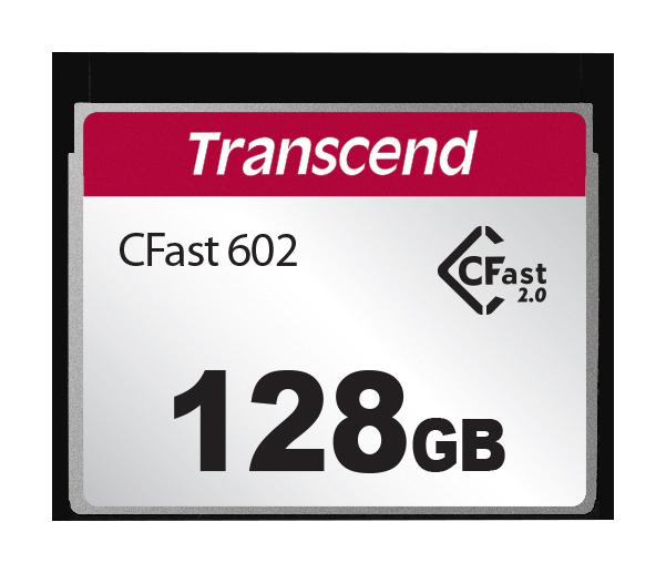TRANSCEND TS128GCFX602 Flash Memory Card, MLC NAND, CFast 2.0 Card, 128 GB, 3.3 V, -5 &deg;C, 70 &deg;C