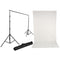 Impact Background Kit with 10 x 12' Solid Light Gray Muslin Backdrop