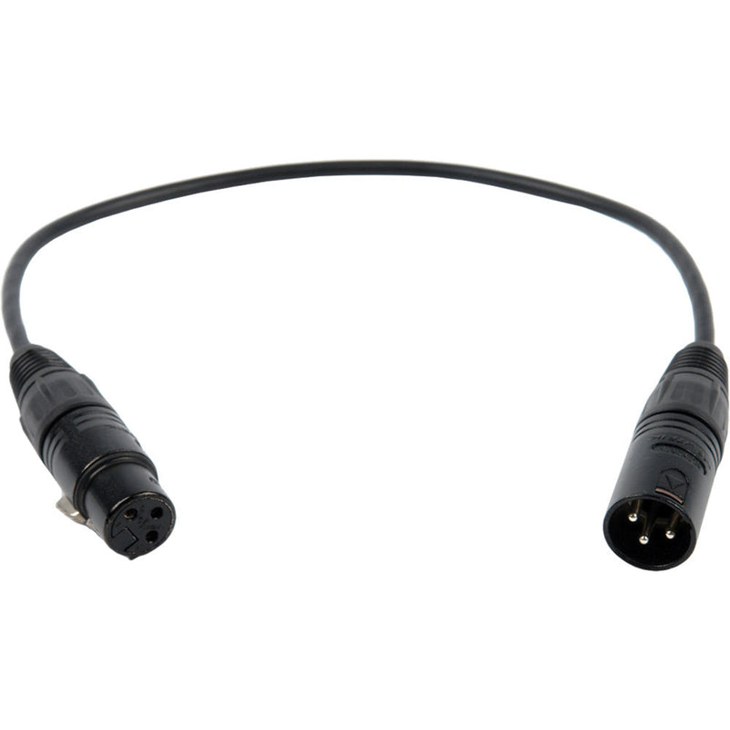 Remote Audio CAXJ12S XLR Male to XLR Female Straight Cable (12")