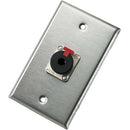 Neutrik 103P Single Gang Wall Plate with NJ3FP6C Locking 1/4" Phone Jack