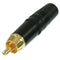 Rean NYS373-0 RCA Phono Plug (Black)