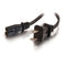 C2G 6' 18 AWG 2-Slot Polarized Power Cord (NEMA 1-15P to IEC320C7) - Black