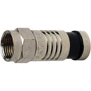 Platinum Tools F RG6 Nickel-Plated SealSmart Coaxial Compression Connector (100 Pieces Bulk Package)