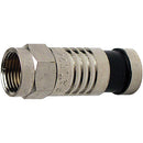 Platinum Tools F-Type Nickel SealSmart Coaxial Compression Connector for RG-6 Quad Cable (Jar of 75, Blue)