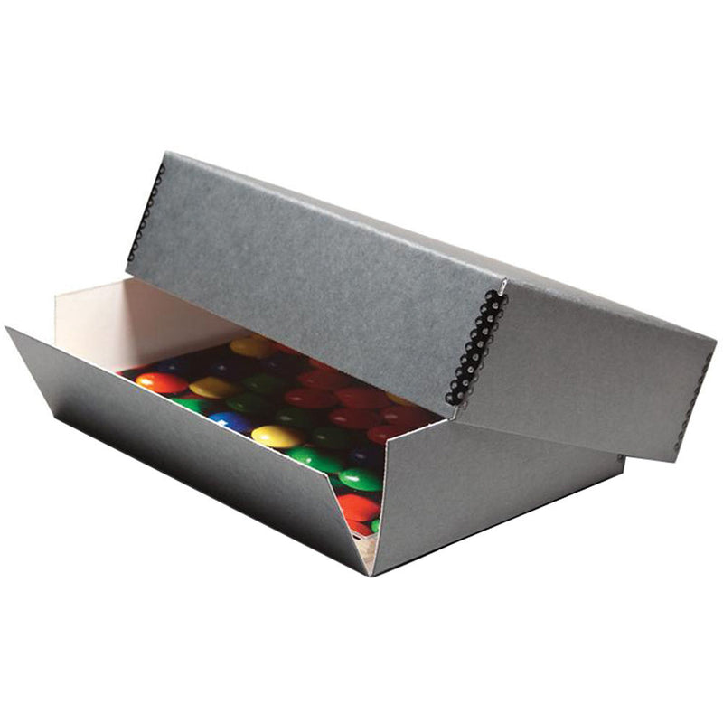 Print File 22.5 x 28.5 x 3" Drop-Front Metal Edge Archival Storage Box (Gray)