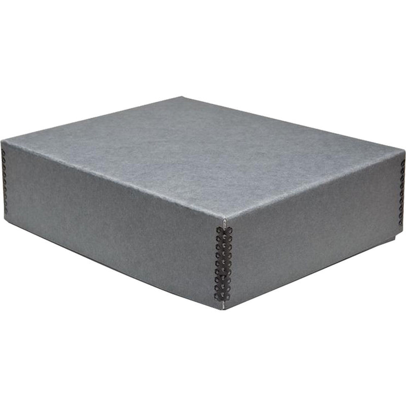 Print File 16.5 x 20.5 x 3" Drop-Front Metal Edge Archival Storage Box (Gray)