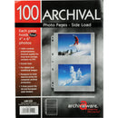 University Products Photo Print Storage Page (for 4 x 6" Photos, Holds 4 Prints Per Page, Side Load, 100 Sheets)